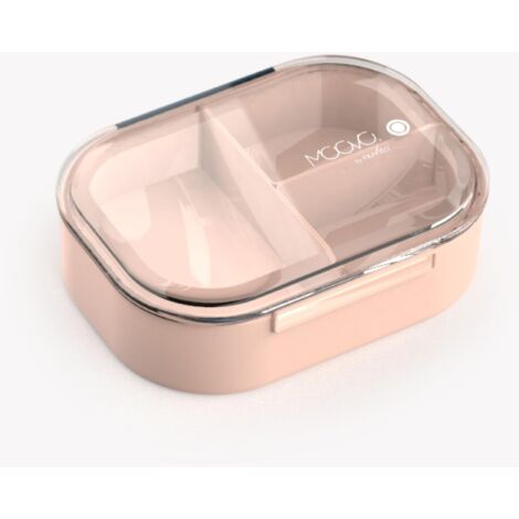 Anykuu Lunch Box 1400ML Porta Pranzo con 3 Scomparti e Posate Bento Box
