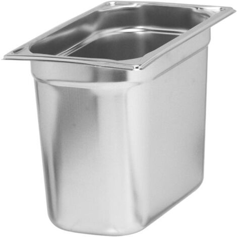 APS 81406 GN 1/4 contenitore, acciaio inossidabile Contenitore gastronorm, dimensioni 265 x 160 mm/altezza 155 mm/volume 4,0 litri (1/3)