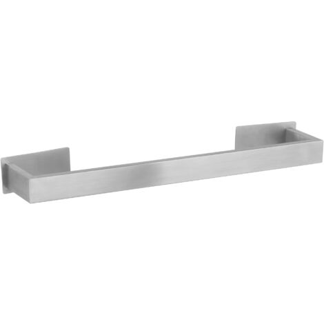 WENKO Mensola Angolare Genova Opaca In Acciaio Inox, Fissaggio Turbo-Loc Senza Fori, 36x8x17 Cm