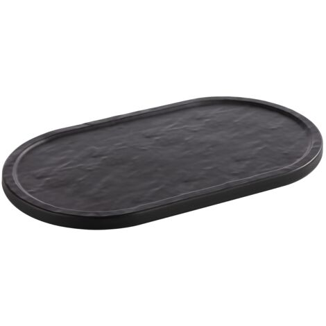 APS 85099 SLATE Vassoio da portata in melamina, nero, 28 x 15,5 x 1 cm, lavabile in lavastoviglie (1/5)