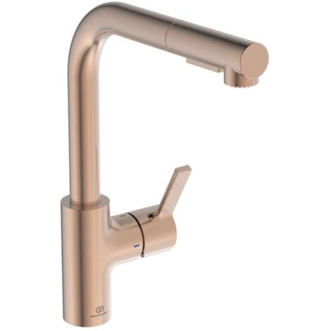 Ideal Standard Gusto - Miscelatore per lavello con doccetta estraibile, Sunset Rose BD420J4 (1/5)