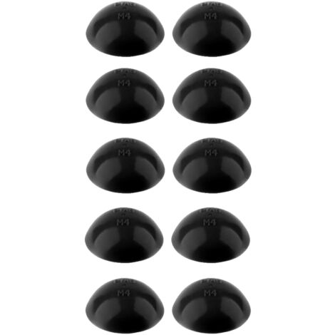 cyclingcolors 10x Coprivite con labbro di tenuta cappuccio plastica viti testa cilindrica bombata copertura coperchi tappi, Nero 14mm