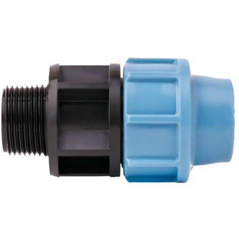 HYDROBIL Raccordi idraulici per tubi dell'acqua, Adattatore maschio BSP femmina da 20 mm x 1/2", Tubo in plastica MDPE, 16 Bar, Temperatura massima 45 °C, Raccordi MDPE, Connettore rubinetto esterno,