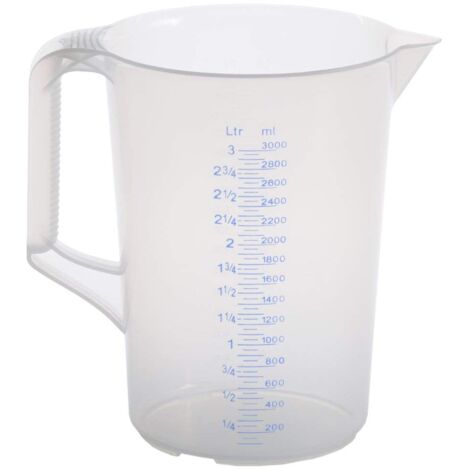 Brocca per mescolare 3000 ml in PP trasparente D175xH238mm con manico chiuso