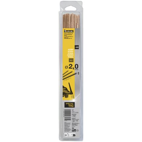 GYS 40 Bacchette Acciaio TIG (SG2), Diametro 2.0330 mm, 0.33 Kg - 087231