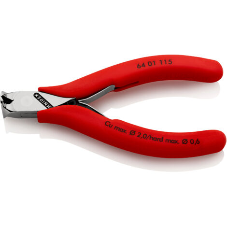 KNIPEX 64 01 115 Tronchese per elettronica con tagliente frontale rivestiti in resina sintetica antiscivolo 115 mm