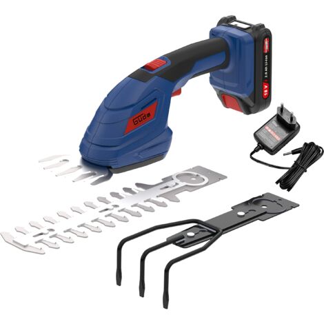 Güde Batteria GPS 18 – 201 – 05 (18 V, attacco per cesoie per siepi/cespugli), blu, nero, rosso