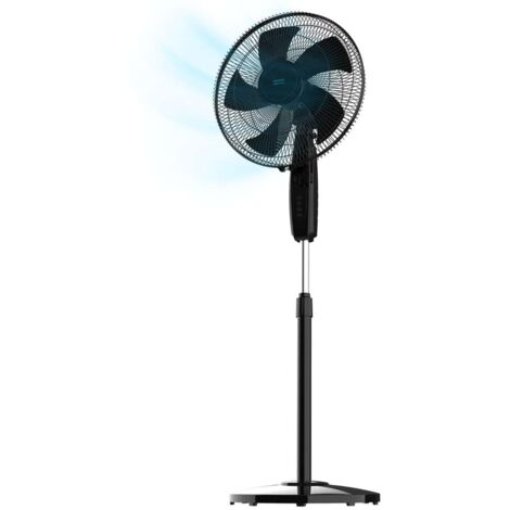 Cecotec - Ventilatore a Piantana EnergySilence 515 MaxFlow Black, 45 W, diametro 40 cm, 5 lame, timer 1 ora, 3 velocità e oscillazione automatica, altezza regolabile fino a 135 cm