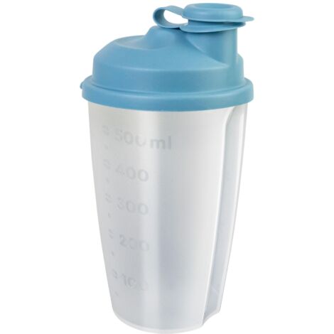 Westmark Shaker per Condimenti con Scala Graduata, Disco Rimovibile e Bocchetta Richiudibile, Capacità 0.5 L, Plastica, Senza BPA, Mixery, Colore Traslucido e Blu, 2435227B (1/4)
