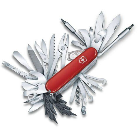 Victorinox, Swiss Champ XXL, Coltellino Svizzero, Originale, Multiuso, Campeggio, 73 Funzioni, Lama, grande, Lama, piccola