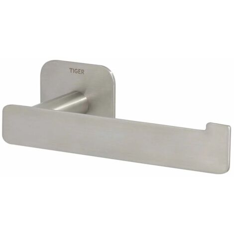 Tiger Dock Portarotolo Con Mensola In Acciaio Inox Spazzolato - 15x8.5x9.5 Cm - Design Premium Per Bagno - 4