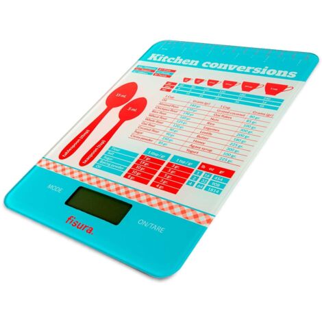 BILANCIA DA CUCINA IN VETRO E PLASTICA S26231 | Silicon Gadget