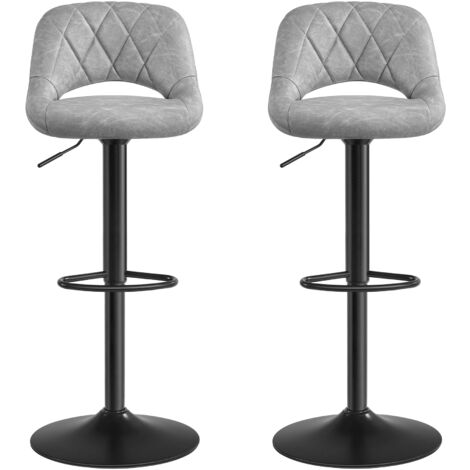 SONGMICS Sgabello, Set di 2 Sedie da Cucina, Sedia da Bar con Struttura