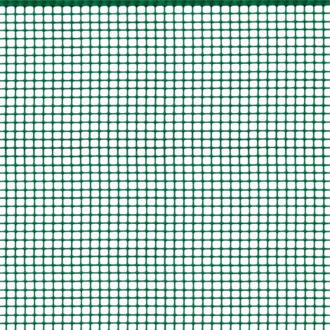 TENAX Quadra 05 Verde 1,50 x 50 m, Rete Protettiva in Plastica per Balconi, Cancelli e Recinzioni