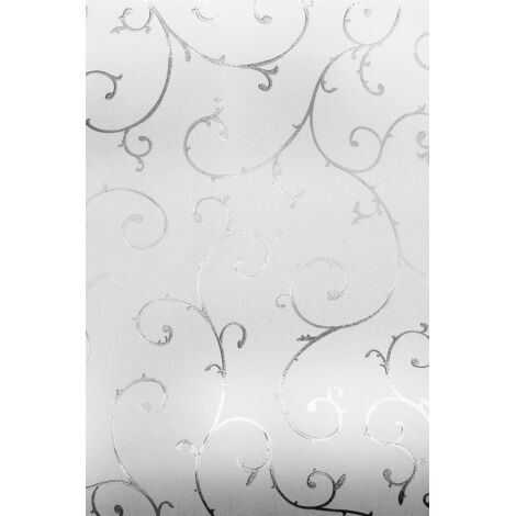 Panorama Pellicola per Finestre Piastrella Idraulica Tipo Orientale Grigio 60x200 cm - Pellicola