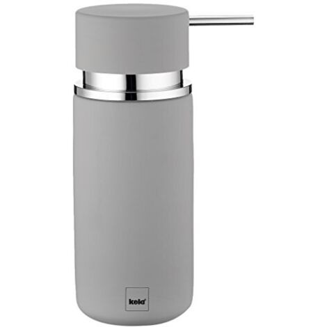 Cleafe - Dispenser Per Sapone Liquido Ceramica Grigio Dosatore Moderno Arredo Bagno 79252 81349353