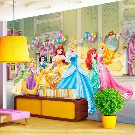 Ag Design Carta da parati motivo Disney Principesse Multicolore (bunt)