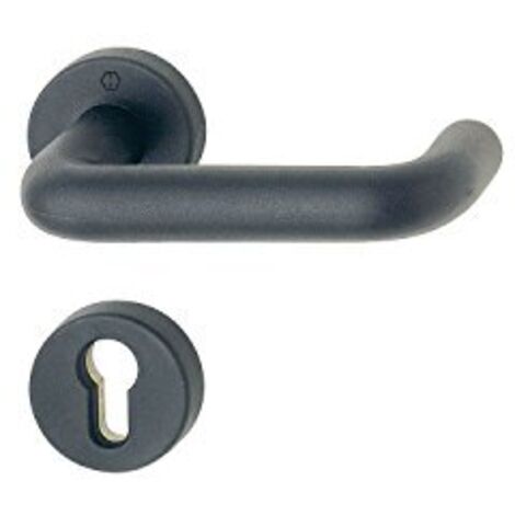 Maniglia Hoppe FS Parigi per protezione dal fuoco porte Brand SCHU tztueren T30 – T60 – T90 Plastica Nero Completo per WC