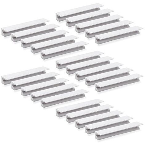 Emuca 9162962 Maniglia per mobile, CC 64mm, Alluminio, Anodizzato opaco, Set di 25 (1/4)