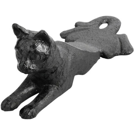 Esschert LH130 - Fermaporta in ghisa, a Forma di Gatto, 8 x 17 x 7 cm (1/2)