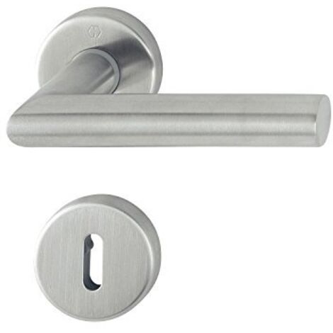 HOPPE maniglia Amsterdam con rosette BB colorato barba, in acciaio inox opaco, 3286411