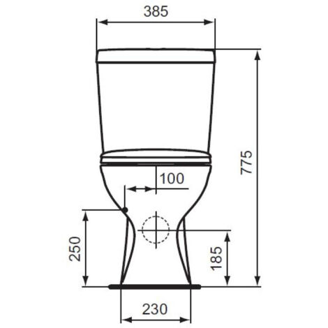 Ceramica Dolomite E885067 Gemma 2/Quarzo Batteria per Cassetta con Entrata Bassa, Cromo (1/2)