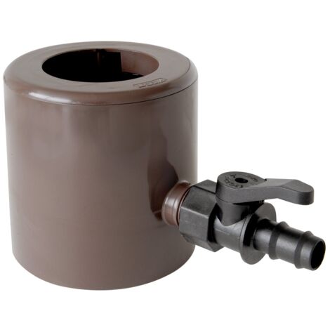 First Plast RAPF186M Recuperatore Acqua Piovana con Parafoglie e Valvola Portagomma, Marrone (1/3)