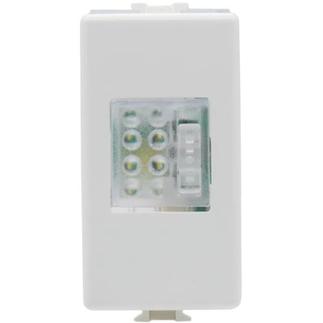FANTON 82882-39 Lampada LED di emergenza da incasso con funzionamento SE/SA 1 modulo con aggancio KEYSTONE e batteria sostituibile - supporti VIMAR PLANA