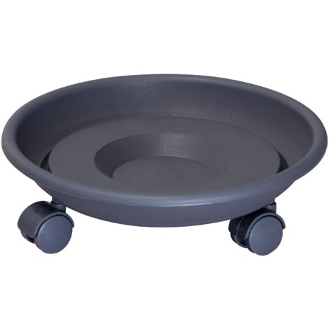 Wagner Carrello per Piante Serie K I Sottovaso e Carrello per Fiori per Interni ed Esterni I Portavaso in plastica I Fatto in UE (1/5)