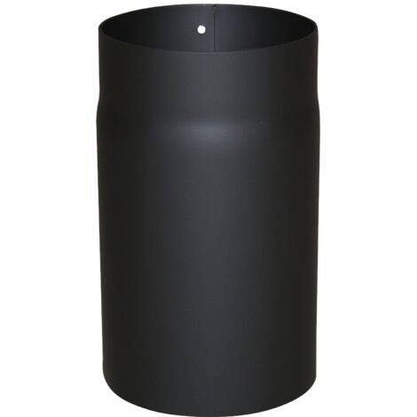 Kamino-Flam Tubo Per Stufa Con Valvola A Farfalla – Acciaio Ø150 Mm, Lunghezza 25 Cm, Colore Grigio