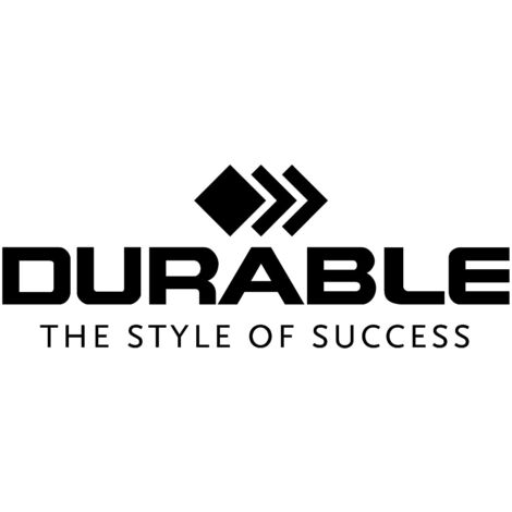 Durable 809103 - Ordofix, copridorso adesivo, personalizzabile, per raccoglitori larghi 50 mm, 40x390 mm, rosso, confezione da 10 pezzi (1/2)