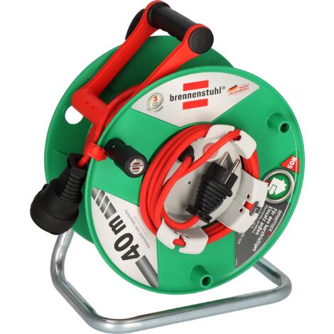 Brennenstuhl Garant G IP44 - Avvolgicavo per tosaerba con cavo da 38 + 2 m, in plastica speciale, uso a breve termine in esterni, made in Germany (1/5)