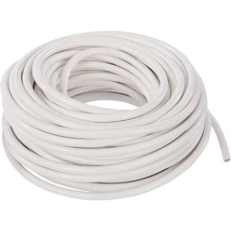 Electraline 11185 Cavo per prolunghe ed elettrodomestici H03VV-F Sezione 2x0,75 mm² - 20 mt - bianco