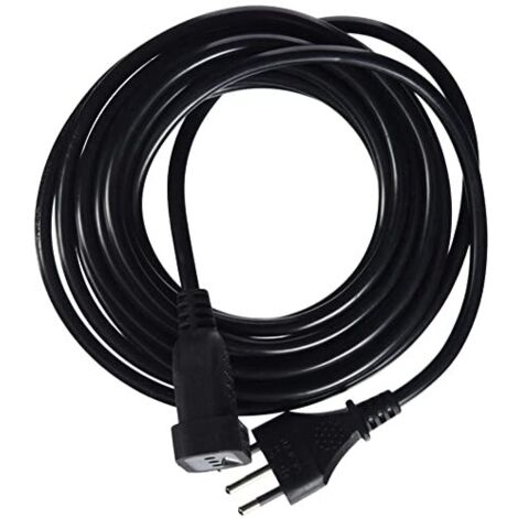 Electraline 46120 Prolunga 5 mt spina e presa piccola 10A, nero - sezione cavo 3G1 mm² (1/4)