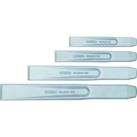 KS Tools 156.0690 Serie di Scalpelli Piatti per Meccanica, 4 Pezzi