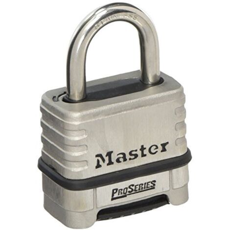 Master Lock 1175D - Lucchetto a Combinazione resettabile, in Acciaio Inox (1/4)