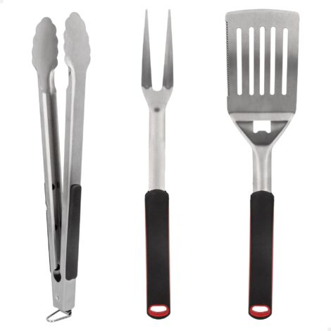 Set di Utensili per Barbecue Aktive Argento e Nero (1/4)