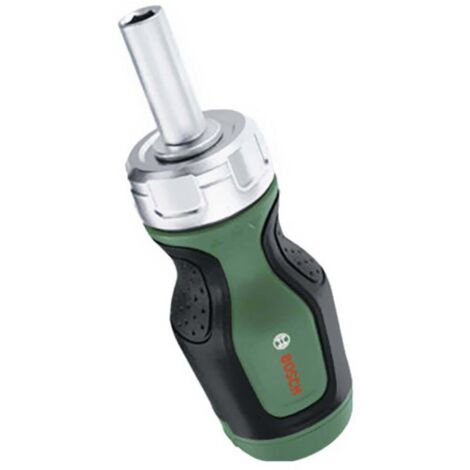 Bosch cacciavite a cricchetto con 6 bit (cacciavite a cricchetto compatto a coppia elevata per un fissaggio potente 6 bit – PH2,SL5,TX25,HEX3/4/5 ergonomico portabit magnetico) (1/5)