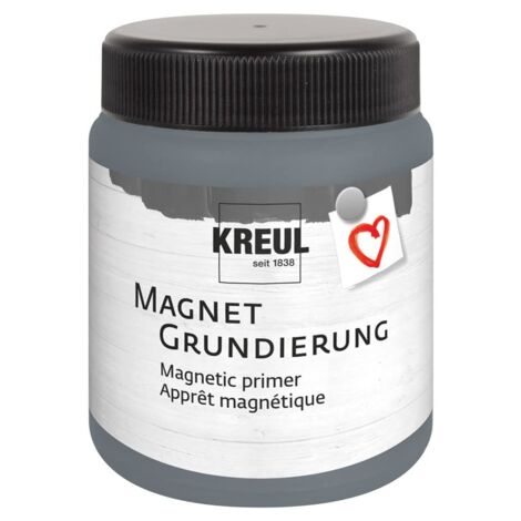 KREUL 76155 - Primer magnetico Barattolo da 250 ml per circa 0,5 m² Primer acrilico per creare superfici aderenti per magneti Vernice in pasta cremosa a base d'acqua