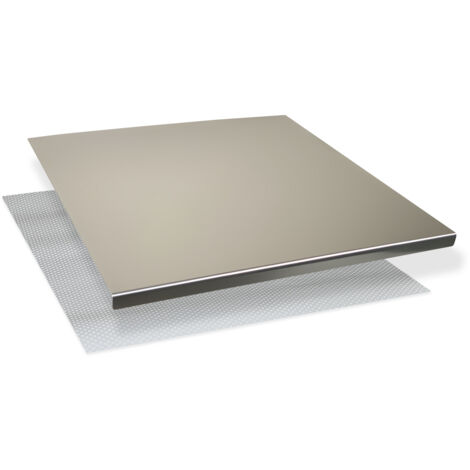 INOXLM Tagliere Spianatoia per impastare Piano da Lavoro in Acciaio Inox Varie Misure per Cucina per Bar per Ristorante per impastare (60x50 Piega 2 cm)