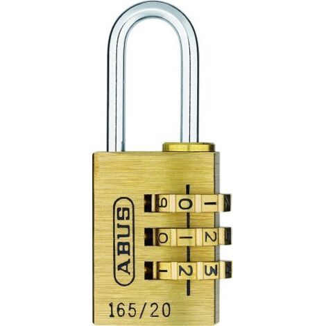 Abus - 165/20SB / 20134 - Lucchetto a combinazione in ottone, dimensione 20 mm