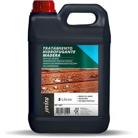 JOVIRA PINTURAS Idrorepellente Impermeabilizzante per Legno. Liquido protettivo idrorepellente per legno. (5 Litres). C-14