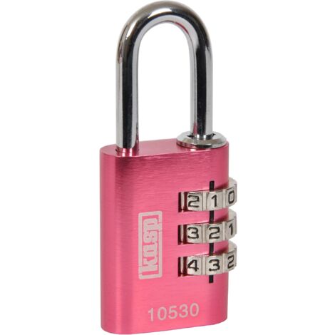 Kasp K10530PIND Lucchetti a combinazione, alluminio, 30 mm, rosa