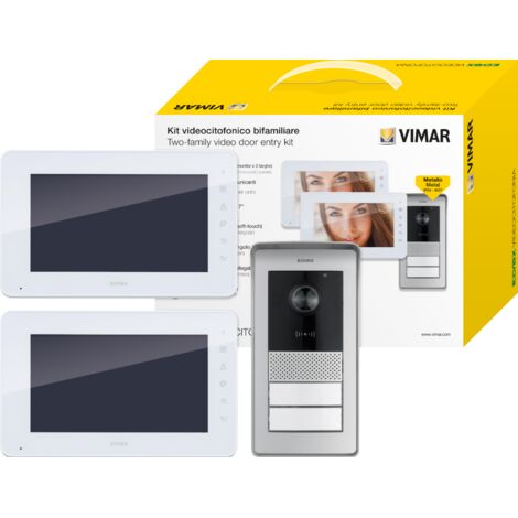 Kit videocitofonico vimar elvox monitor + alimentatore + posto esterno + distributore bus - k42931