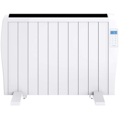 Cecotec Emettitore Termico ReadyWarm 2500 Thermal Black. 12 Elementi e 1800 W, Display LCD, Telecomando a distanza, timer, selezione della temperatura, copertura di 25 m² (10 Moduli, Bianco)