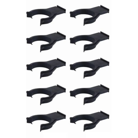 cyclingcolors 10x Gancio per battiscopa zoccolo cucina universale clip piedini zoccalatura plastica zoccolino, Ø 34mm nero