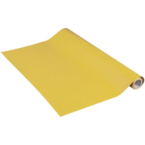 Venilia Pellicola adesiva, Giallo curry Giallo senape, 45cm x 2m, Spessore 160μ, Pellicola autoadesiva per mobili o cucina, carta da parati, PVC senza ftalati, Prodotto in UE