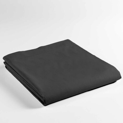 douceur d'intérieur, Lenzuolo piano (240 x 300 cm) Lina Nero, 100% Cotone