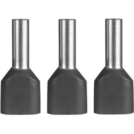 ERKO Capicorda doppi elettrici 100 pezzi Sezione del filo 4 mm2 Lunghezza 12 mm capicorda professionali in rame elettrozincato con isolamento in poliammide (1/5)