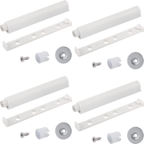 cyclingcolors 4x Push Pull per Ante Push to Open Chiusura Magnetica per Ante Mobili e Cassetti, Bianco